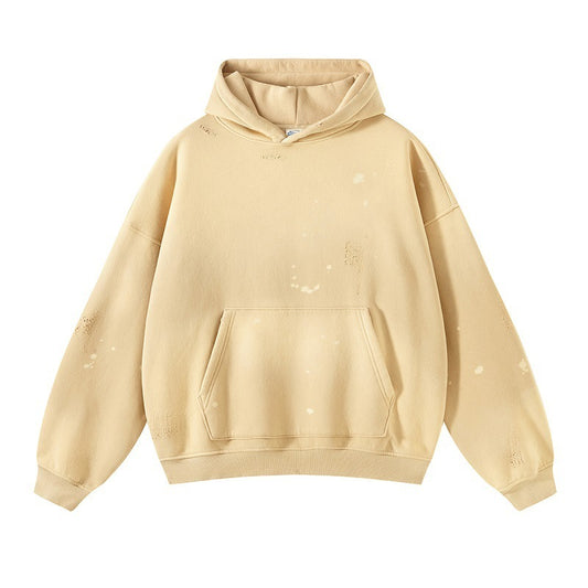 Splash-ink Washed Damaged Thickened Hoodie Sweater For Men And Women