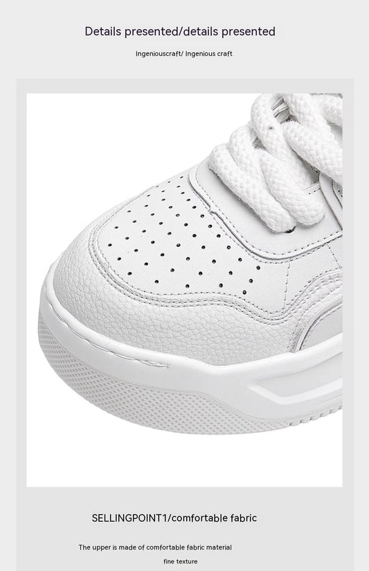 Men's Sports Thick Soled Height Increasing Small White Shoes
