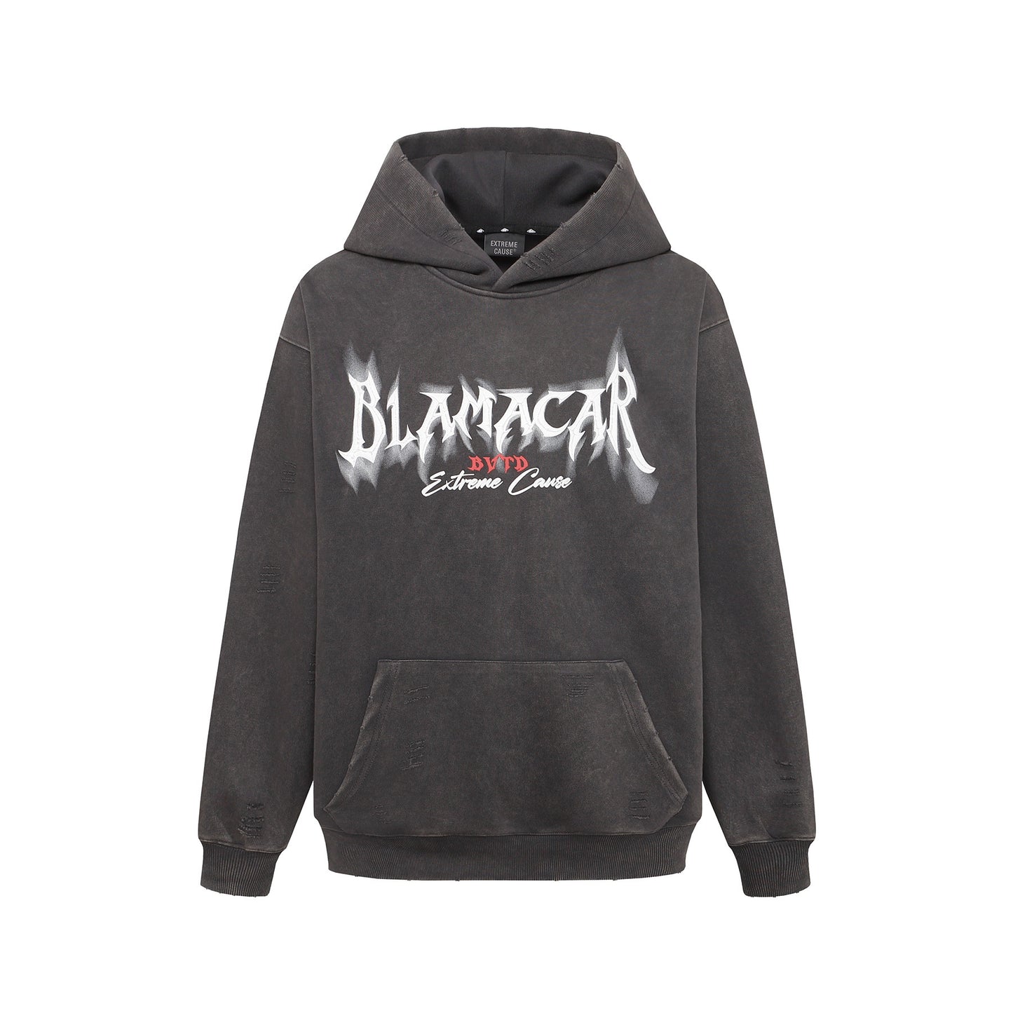 American Retro Heavy Washed Hoodie Design Sense Printed Hoodie