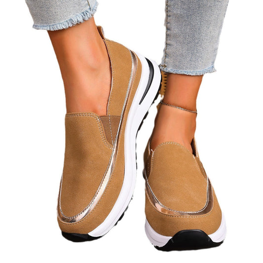 Autumn And Winter New Platform Soft Leather Soft Bottom Women's Shoes