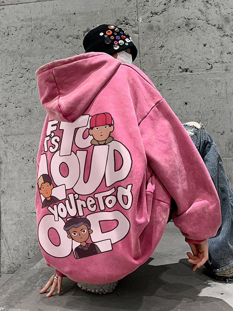 Heavy Cotton Zhongshan Hoodie Men's American Style Three Pin Hoodie Coat