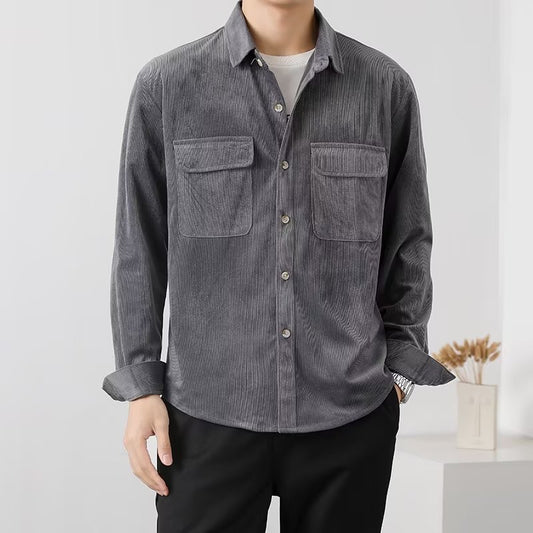 Vintage Corduroy Workwear Shirt Men