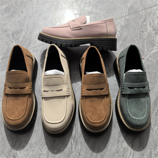 Leather Plus Size Casual Women's Shoes