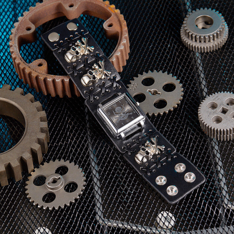 Factory Punk Scorpion Ghost Head Watch Bracelet Belt