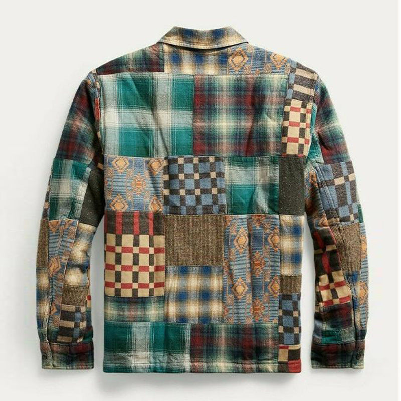 Men's Thick Cotton Plaid Jacket Jacket