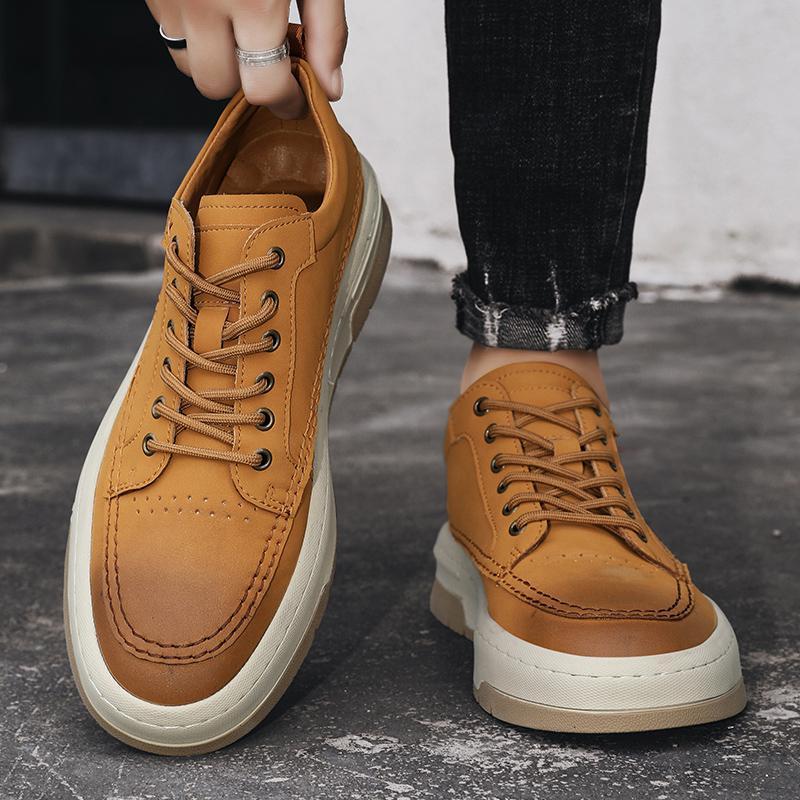 First Layer Cowhide Comfortable Fashion Men's Casual Shoes Sneaker