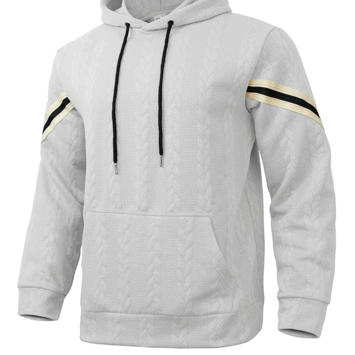 Jacquard-woven Thermal Outdoor Sports Trendy Hooded Hoodie For Men
