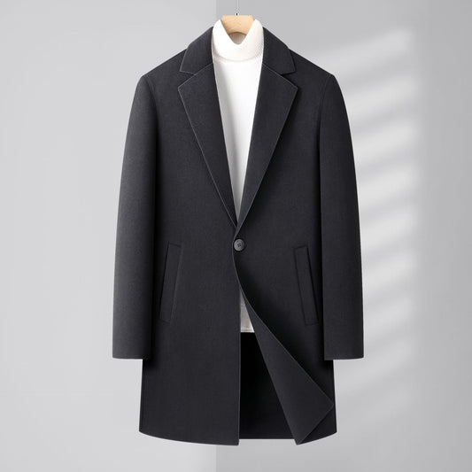 Autumn And Winter Men's Wool Double-faced Overcoat