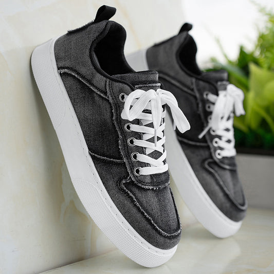 Casual Versatile Canvas Shoes Denim Trendy Stitching