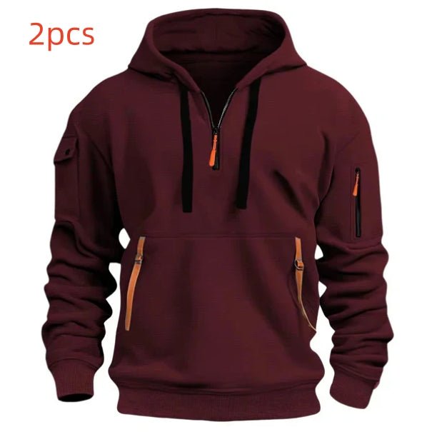 Dropped Shoulder Hooded Sweatshirt Men's Women's Plus Size Loose Pullover Fashion Sweatshirt - Babazayed