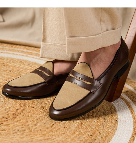 Loafers Belgium Champagne British Style Casual