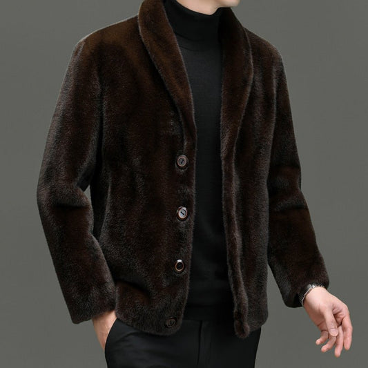 Padded Coat Fur Integrated Double - sided Top - Babazayed