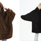 Hoodie Sweatshirt With Big Pocket Tops Sweater Comfortable Loose Double-Sided Fleece Thicker Wearable Blanket