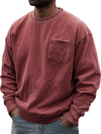 Men's Pullover Round Neck Long Sleeves Sweater