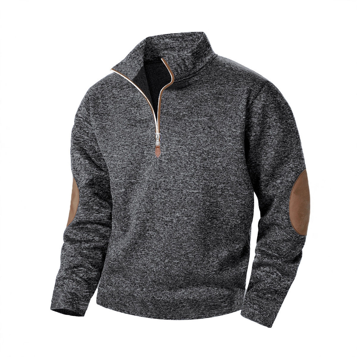 Men's Casual Jacquard Cardigan Sweater With Jointed Panels