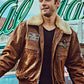 Men's Fur Collar With Cotton Leather Jacket
