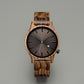 Wood Quartz Pointer Watch Men