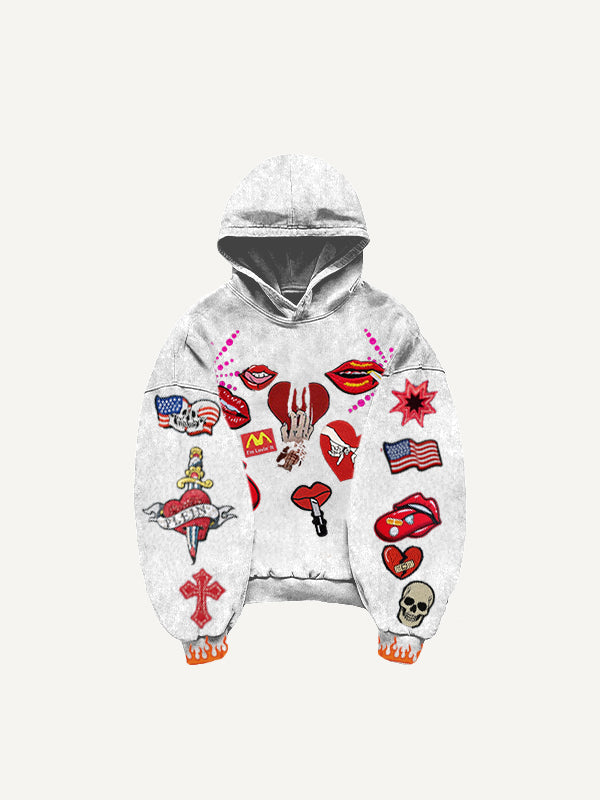 Fashion Casual Printed Polyester Sweater