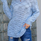 Winter Polka Dot Pullover Knitted Sweater Fashion Solid Color Loose Long Sleeve Top Women's Clothing