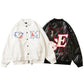 Men's Loose Vintage Embroidered Baseball Jacket