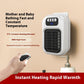 Wall Mounted Portable Small Electric Heater With Remote Control, Adjustable Silent Thermostat Suitable For Winter Home Offices Bathroom