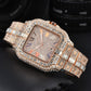 Men's Square Fashion Trend Full Diamond Watch