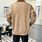 Men's Half Zipper Sweater Loose Polo Collar Sweater