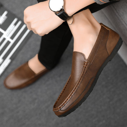 Men's Trendy Korean Wild Summer Casual Leather Shoes