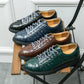 Men's Casual Leather Shoes Lace-up Flat Bottom Daily