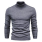 Winter Turtleneck Sweater Fashion Slim Fit Solid Color Pullover Knitted Top Men's Clothing