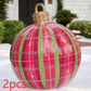 Christmas Ornament Ball Outdoor Pvc 60CM Inflatable Decorated Ball PVC Giant Big Large Balls Xmas Tree Decorations Toy Ball