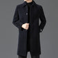 Temperament Lapel With Velvet Men's Woolen Coat