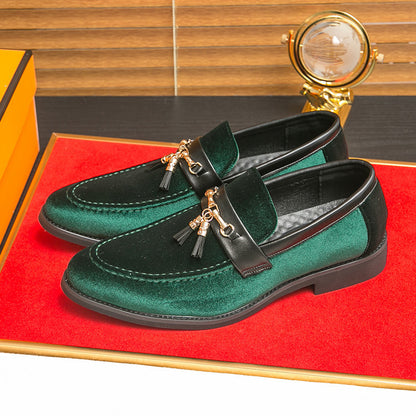 Loafers Solid Color Fringed Leather Shoes