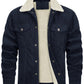 Corduroy Lapel Long Sleeve Plush Jacket Coat