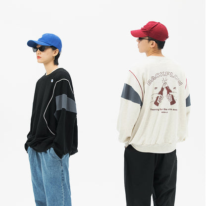 Crew Neck Embroidered Sweatshirt