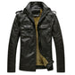 Leather Jacket Plus Velvet Washed Retro Leather Jacket