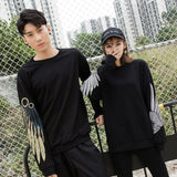 Long Sleeve Sweatshirt With Embroidered Wings