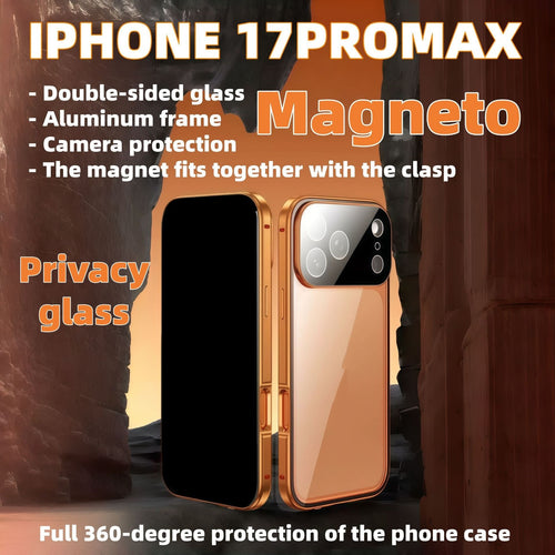 Magneto Phone Case With Double-sided Glass, Anti-peep, Full Coverage