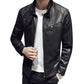 Leather jacket men's leather zipper cardigan men's jacket