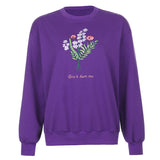 Embroidered Casual Loose Sweatshirt