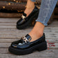 Shallow Mouth Round Head Slip-on Thick Bottom For Outdoors Fashion Shoes