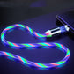 Compatible with Apple, Flowing Ligh Magnetic Streamer Data Line Cable for Iphone Android Typec