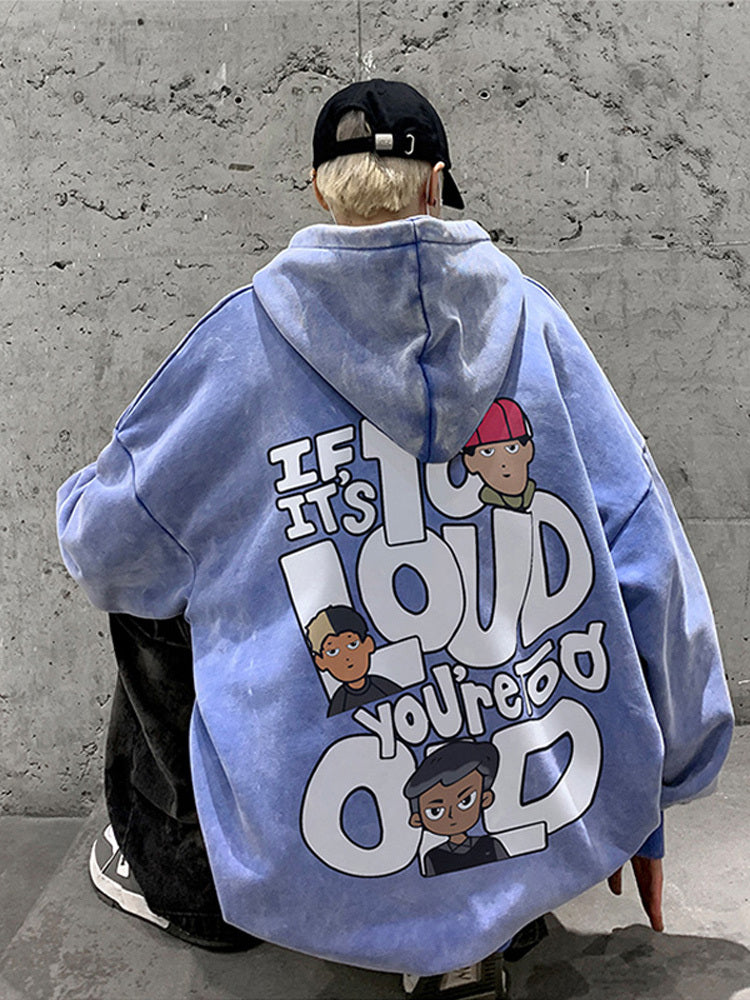 Heavy Cotton Zhongshan Hoodie Men's American Style Three Pin Hoodie Coat