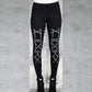 Punk style sports leggings