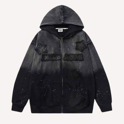 Men's Loose Casual Printed Hooded Sweatshirt