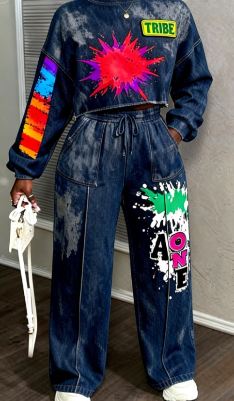 Solid Color Casual Suit Women's Loose Slim Fit Two-piece Set