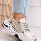Women Sneakers Lace-Up Platform Sports Shoes