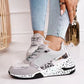 Women Sneakers Lace-Up Platform Sports Shoes