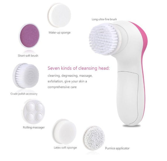8-in-1 Facial Cleansing Instrument Electric Facial Cleansing Instrument Pore Cleaner Electronic Facial Cleansing Brush Household Cleansing Instrument