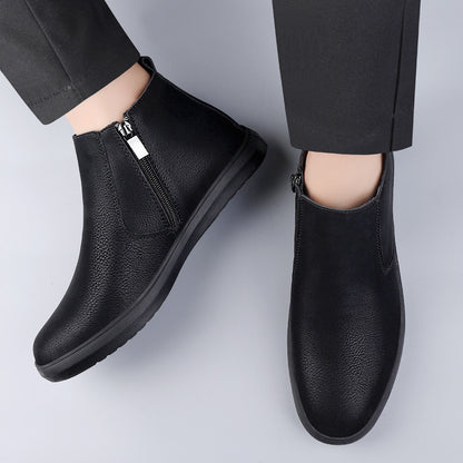 First Layer Cowhide Retro Frosted Leather High-top Leather Boots